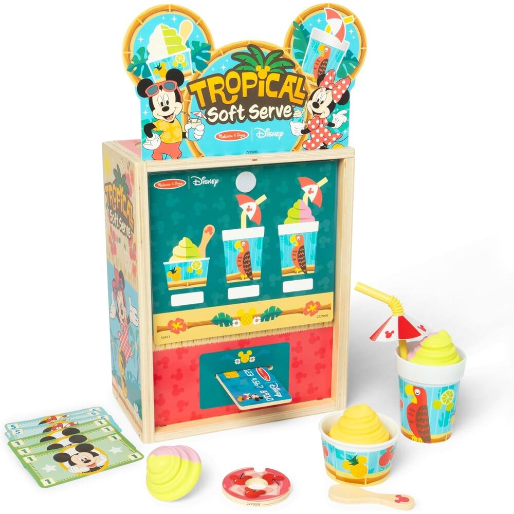Disney Tropical Soft Serve Ice Cream Wooden Play Food Set – 23 Pieces NWT